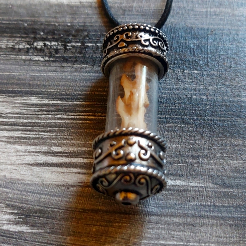 Spine Vial Charm Necklace